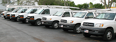 Our Campbell plumbing contractors depend on a well maintained fleet